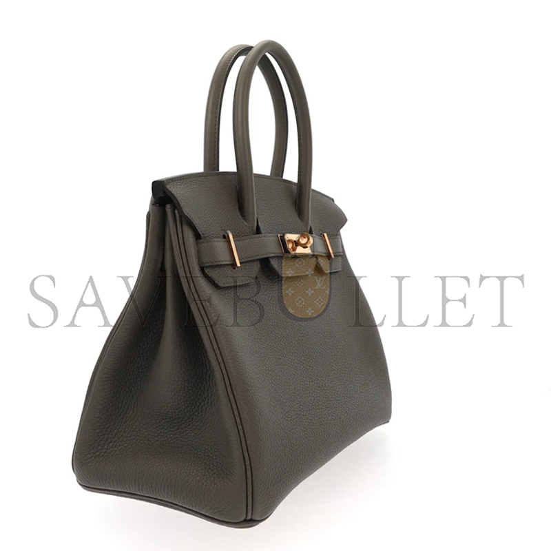 H**mes birkin 30 vert de gris togo gold hardware (30*23*15cm)